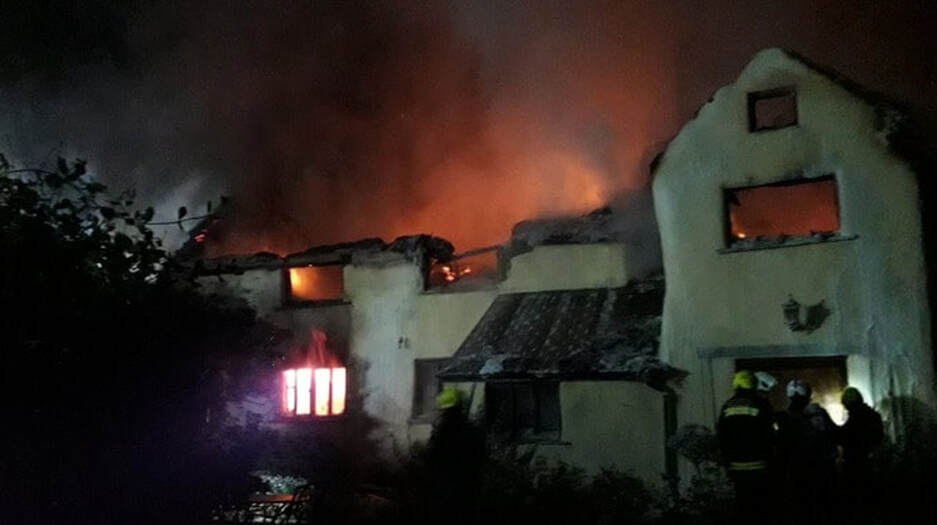 The thatched house in Meeth, Devon, was destroyed by the fire. (Credit: Sarah Allen)