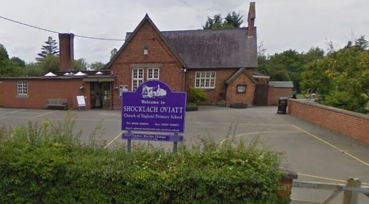 A tiled chimney fire broke out at Shocklach Oviatt C of E Primary School in Malpas this morning