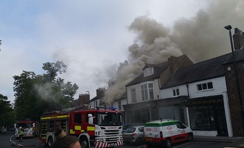  Scene of a fire on Norton High Street (Image: Norton and Billingham Info) 