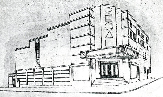 Architect drawing for the Regal Cinema in 1936