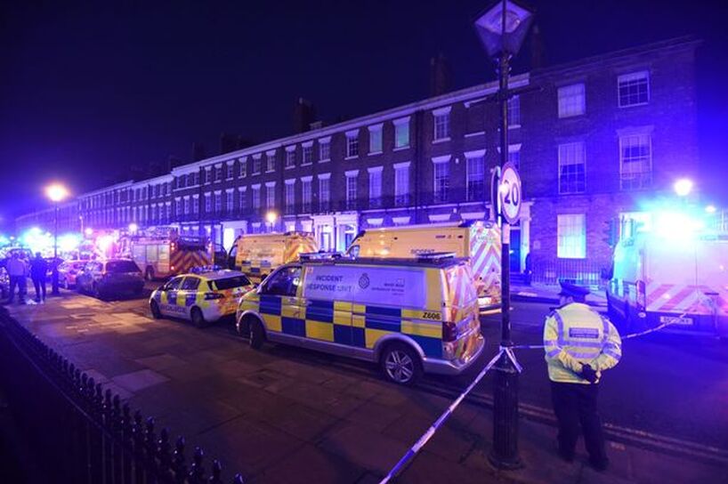 A fire broke out in the recreational room of Rodney House on Canning Street (picture Liverpool ECHO)