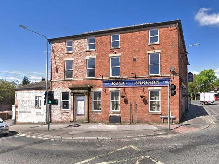 The former Royal Garrison pub on the corner of Watling Street Road and Sir Tom Finney Way, Preston. Pic: Google