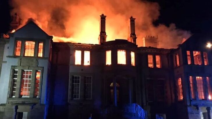 Major blaze rips through historical mansion