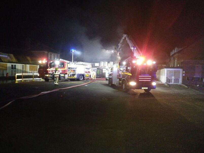 Arsonists set two separate fires inside the former Thrunscoe school in the early hours of this morning (Image: GrimsbyLive)