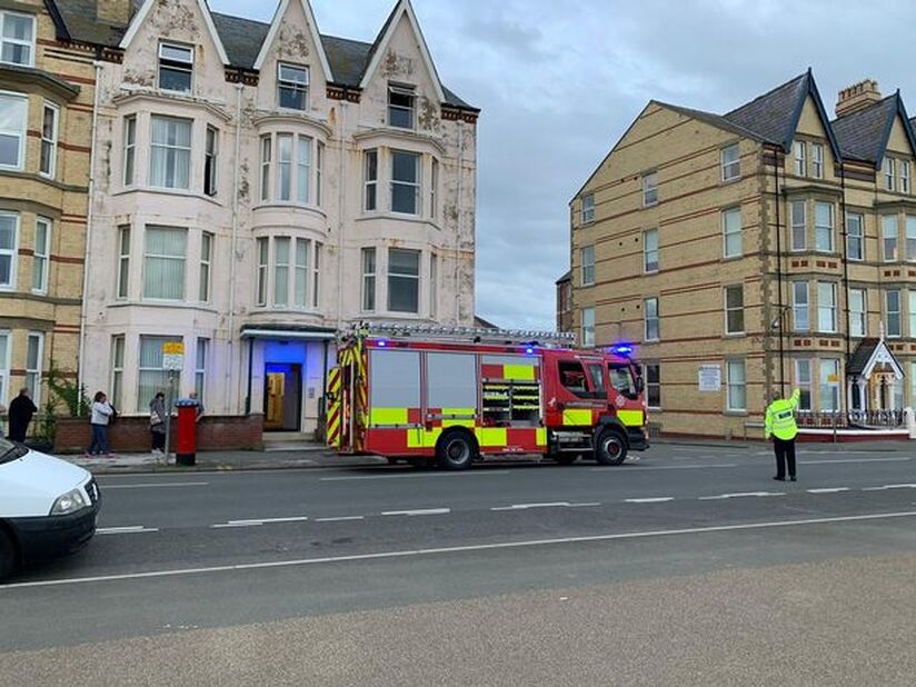  Firefighters respond to a flat fire on West Parade in Rhyl (Image: Zara Whelan) 