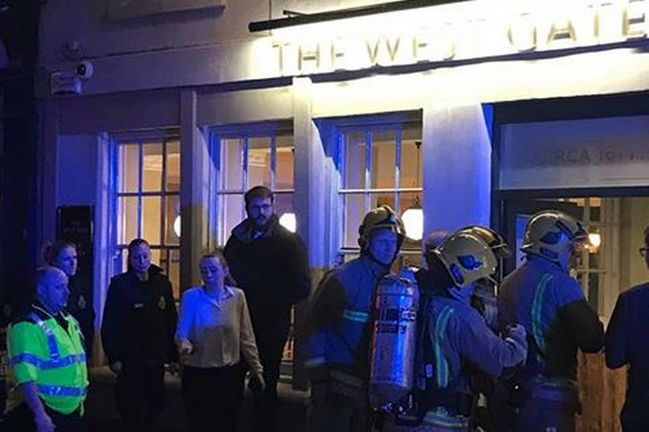 There are reports of a fire at the West Gate pub in Bath 