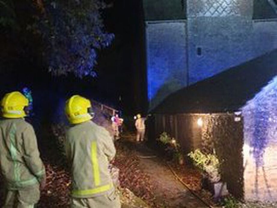 Firefighters at the youth hostel. Photo: Shropshire Fire & Rescue Service.