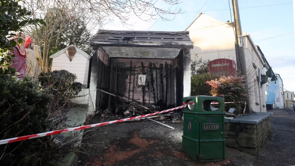 Raglan's wooden nativity scene burns down just a year after it was stolen