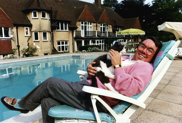 The late Ronnie Corbett at the rear of the property