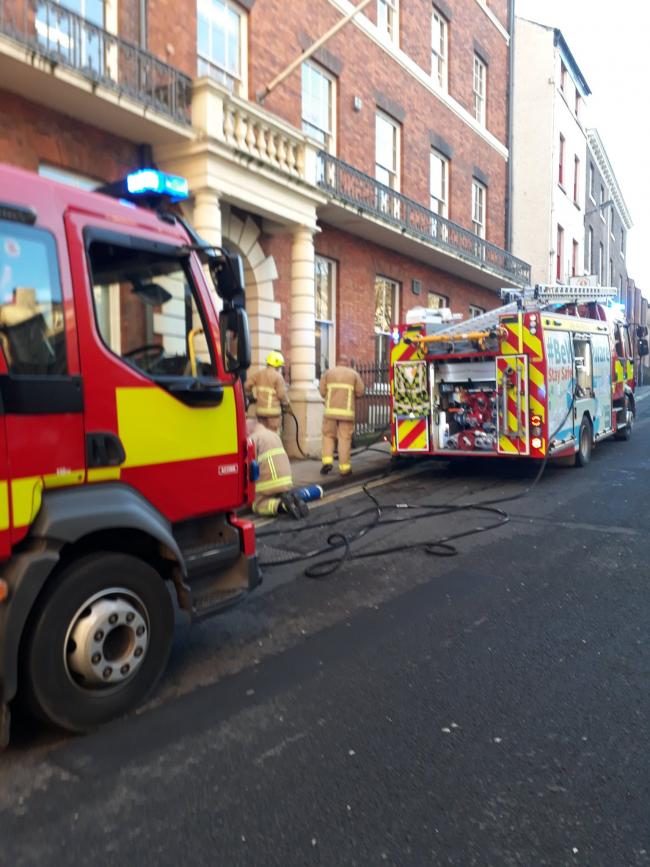 Firefighters were called to the York Office of English Heritage
