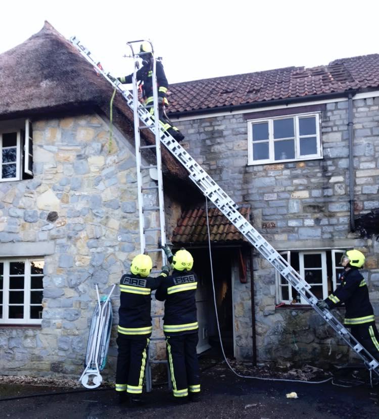 SCENE: Fire crews battled the blaze, near Taunton, for eight hours. PICTURE: Taunton Fire Station