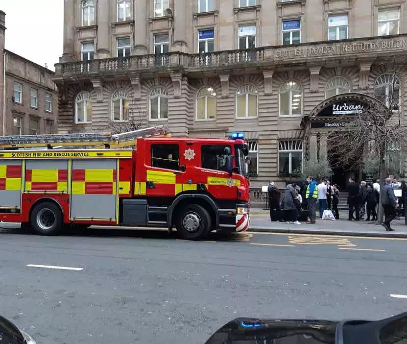 A fire has forced an evacuation at Urban Bar and Brasserie