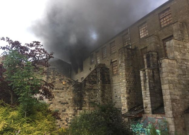 The fire is "under control", West Yorkshire Fire and Rescue says (Photo: Kate Grant)