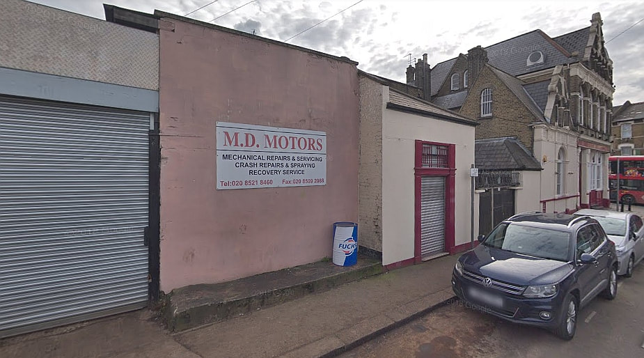 MD Motors lies directly behind the pub (Credit: Google)